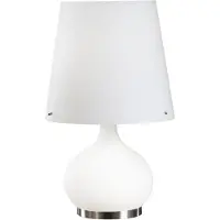 FABAS LUCE Tafellamp ADE, wit / opaal, Woon-/ Eetkamer, Glas, Modern, Tafellamp
