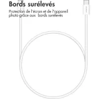 IMoshion Braided USB-C naar USB-C kabel 60W - 0,5 meter - Wit