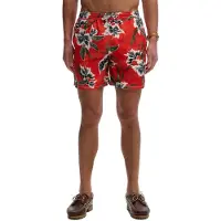 Superdry Heren Badpak Hawaiian Print 16 rood (XXL), Strandkleding, Gerecycled polyester M3010264A