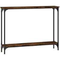 vidaXL Wandtafel 100x22,5x75 cm bewerkt hout gerookt eikenkleurig