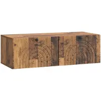 vidaXL Wandmontage TV-kast Oud hout 99 x 41 x 30 cm Bewerkt hout