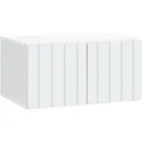 vidaXL Wandmontage TV-kast 59,5 x 41 x 30 cm Wit Bewerkt hout