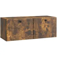vidaXL Wandmontage TV-kast 78,5 x 31 x 30 cm Gerookt eiken