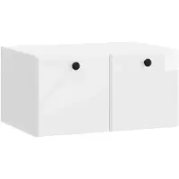 vidaXL Wandmontage TV-kast 59,5 x 41 x 30 cm Hoogglans Wit
