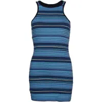 Superdry Dames Vintage Stripe Racer logo jurk blauw (XL), Casual, Mouwloos / spaghettibandjes, Biologisch katoen, Duurzaam W8011412A