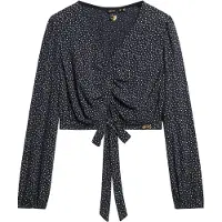 Superdry Blouse 'Vintage' navy / lichtgrijs
