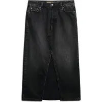 Superdry Dames Maxirok zwart (28), Casual, Katoen, Denim W7210339A