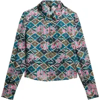 Superdry Dames Veelkleurig overhemd (XS), Casual, Viscose, Lange mouwen W6012006A
