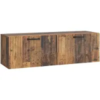 vidaXL Wandmontage TV-kast Oud hout 98 x 31 x 30 cm Bewerkt hout