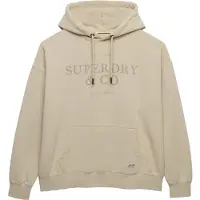 Superdry Luxe Casual Relaxed Hoodie Beige Grootte: 40