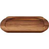Victoria ovaal onderblad voor bakplaat acaciahout 34,3x16,4 cm