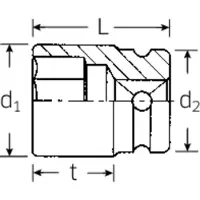 Stahlwille 50 IMP 30 23010030 Zeskant Dopsleutelinzetstuk 1/2 (12,5 mm)
