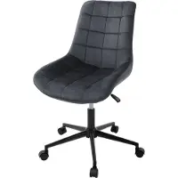 ML-Design Bureaustoel Darios velvet | fluweel grijs 53x97x60 cm bureaustoelen | NADUVI