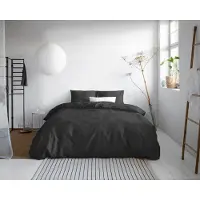 Primaviera Deluxe Dekbedovertrek Satin Black Katoensatijn-200 x 200 / 220 cm | 2-Persoons