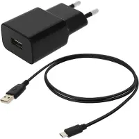 Blue Star Netlader USB 1A Micro-USB-kabel, Zwart
