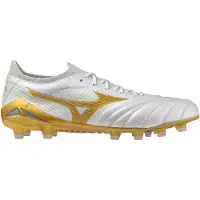 Mizuno Morelia Neo IV Beta Japan Gras Voetbalschoenen (FG) Wit Goud Zilver