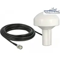 Navilock GNSS GALILEO GPS QZSS Marine Antenna 1575 MHz BNC male 28 dBi directional with connection cable RG-58 U 5 m outdoor white