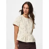 Pieces Pcella Top Met Korte Mouwen Dames Beige XL