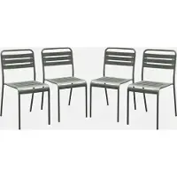 Sweeek - Set van 4 tuinstoelen metaal - amélia