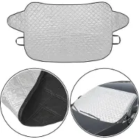 Proplus Autofolie - Anti-vries Deken Auto - Vorstdeken Auto Voorruit - Zonwerende Raamfolie - Voorruithoezen Antivries - Ijsdeken Auto - Voorruit Bescherming Auto - 4-laags - 144,5 x 95 cm - Zilver