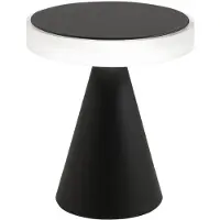 FABAS LUCE LED-tafellamp Neutra, dimbaar, zwart, Slaapkamer, metaal, Modern, LED tafellamp