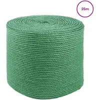 vidaXL Jute Touw 6 mm Groen 100% Tossa jute