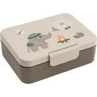 Done by Deer - Lunch box with divider - Tiny trails Sand - 17.5 x 13 x H 6.5 cm