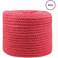 vidaXL Jute Touw 10 mm Rood 100% Tossa jute