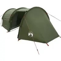 vidaXL Tunneltent 410 x 175 x 105 cm Olijfgroen Polyester en Staal