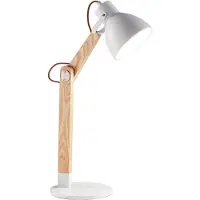 FABAS LUCE Tafellamp Sveva, hout licht, Werkkamer / Kantoor, Hout, Modern, tafellamp