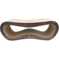 Mruu&Pruu GROOT KATTENKRAASBED Kattenmand Krabplank Krabpaal Karton Krabmand Kattenbed 78x28x24 cm BRUIN