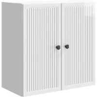vidaXL Wandkast 59 x 31 x 60 cm Bewerkt hout Hoogglans Wit