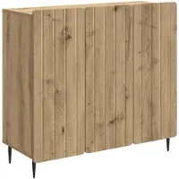 vidaXL Dressoir Artisanaal eiken 89 x 34,5 x 82 cm Bewerkt hout