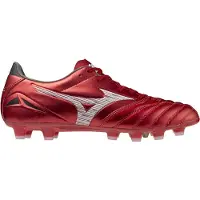 Mizuno Morelia Neo IV Pro Gras Voetbalschoenen (FG) Rood Zilver Zwart