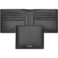 HUGO BOSS Leren Kaarthoes Classic Smooth Card Case Black Zwart