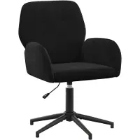 vidaXL Draaistoel fluweel 54 x 55 x 90 cm Zwart