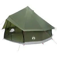 vidaXL Tipi Tent 6-persoons Leger Groen Polyester en Staal