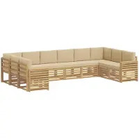 Syfax Buiten bankenset 10 pcs Wit en Beige 363 x 191,5 x 73 cm