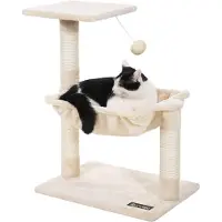 Feandrea Kraboom, lichtgrijs, 70 cm, met ligplaats en klimboom voor kleine katten, model PCT82M