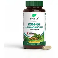 Nutrisslim Nature's Finest KSM-66 Ashwagandha capsules - 300 mg extract, 5% withanoliden, vegan - 60 capsules