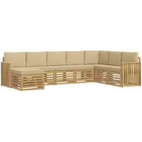 Syfax Buiten bankenset 8 pcs Wit en Beige 306 x 187,5 x 73 cm