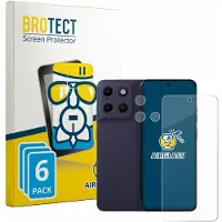 BROTECT Screenprotector 6 Stuks voor Motorola Moto G17 (Voor+Camera) Beschermglas transparant