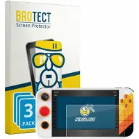 BROTECT Screenprotector 3 Stuks voor My Arcade Atari Gamestation Go Portable Beschermglas transparant