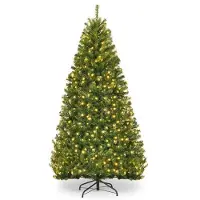 Costway Kerstboom - 11 Led Standen - PVC Takken - 180cm
