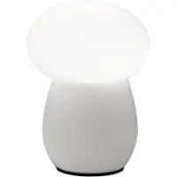 FABAS LUCE Tafellamp Freddy, wit / opaal, Woon-/ Eetkamer, Glas, Tafellamp