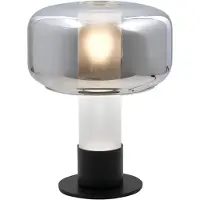 FABAS LUCE LED-tafellamp Flick, dimbaar, alu / grijs / zink, Woon-/ Eetkamer, Glas, Modern, LED tafellamp