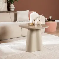 Livin24 Bijzettafel Orion rond ø60 cm taupe