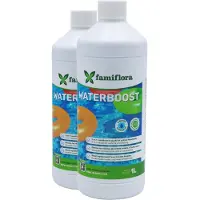 Famiflora Waterboost 2x 1L - tegen troebel water! - Maakt troebel water helder zodat zwemmen weer plezierig wordt - Verwijdert zeep, olie en kleine vuildeeltjes zodat water fris en veilig blijft