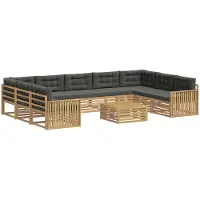 Syfax Buiten bankenset 10 pcs Wit en antracietkleurig