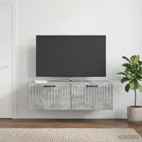 Prolenta Maison Exclusive - Wandgemonteerde TV-kast, betonkleur, 98 x 41 x 30 cm